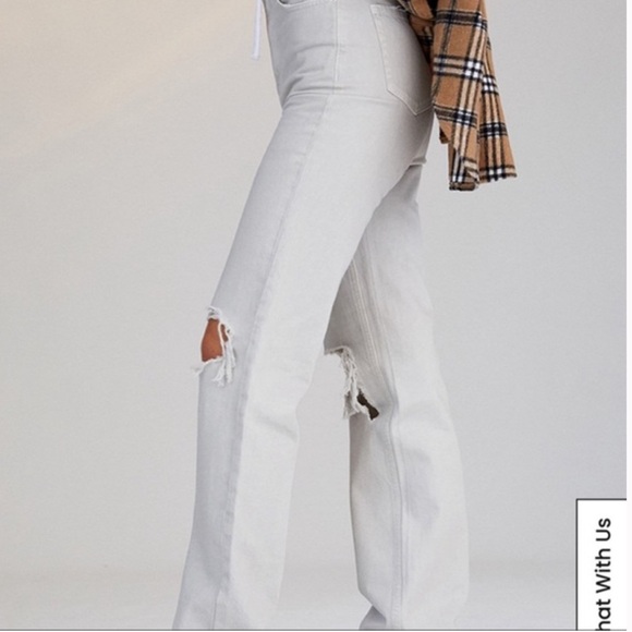 PACSUN Gray Distressed Boyfriend Jeans - Picture 3 of 5